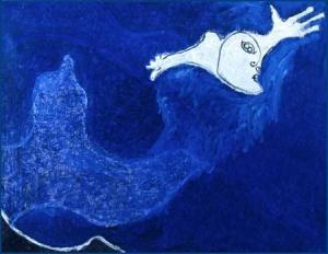 Amalasunta su fondo blu, 1955